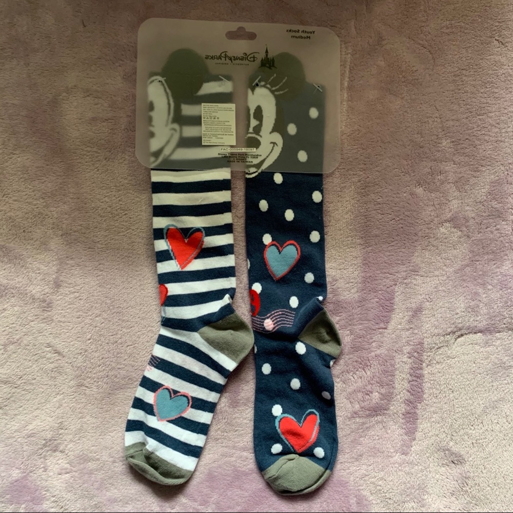 Disney Parks Mickey & Minnie Mouse Youth Socks - Picture 2 of 2